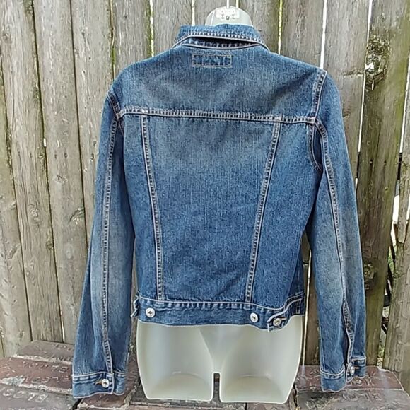 Vintage Express Stone Washed Jean Denim Jacket - Picture 2 of 4